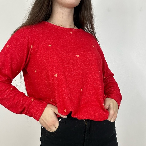 H&M Sweaters - H&M Red Heart Long Sleeve Sweater